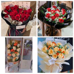 送银川市永宁县贺兰县灵武市同城鲜花店情人节玫瑰花束礼盒送女友