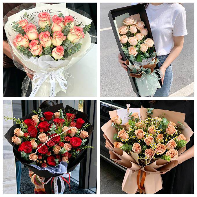520玫瑰花束礼盒送女友北京市海淀区马连洼田村路上地同城鲜花店