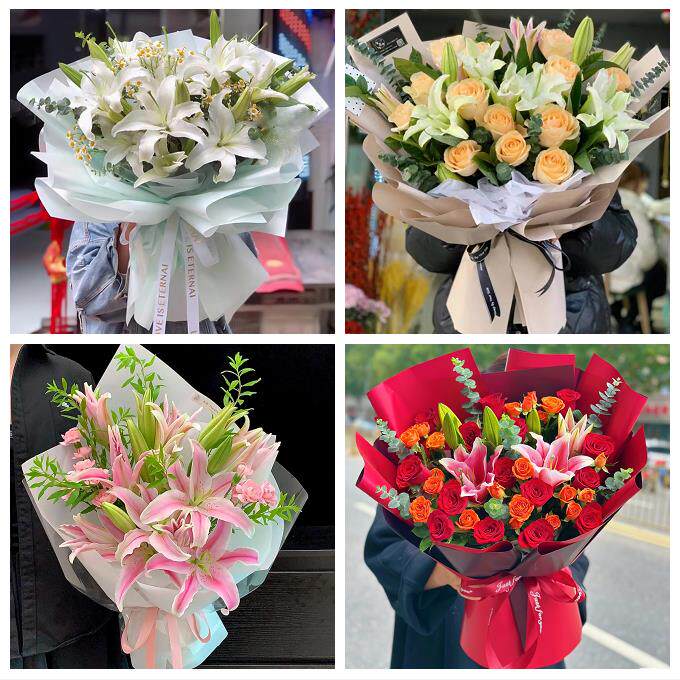 辽宁阜新市海州区新邱区太平区同城鲜花店送玫瑰百合花束老婆生日