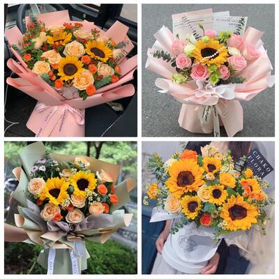 山西晋中市和顺昔阳寿阳太谷县同城鲜花店学生高考向日葵玫瑰花束