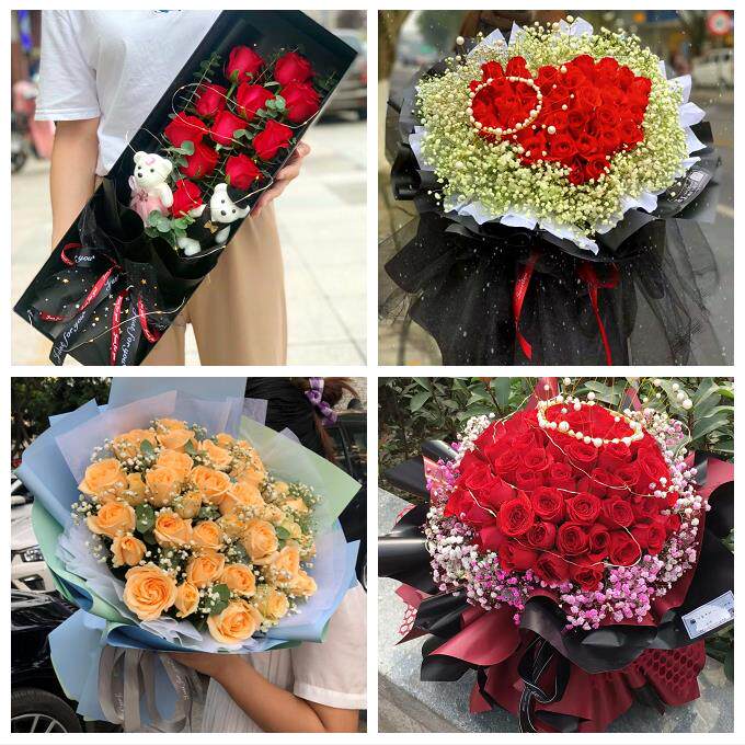 衡水市饶阳安平县故城县景县同城鲜花店送女朋友520玫瑰花束礼盒