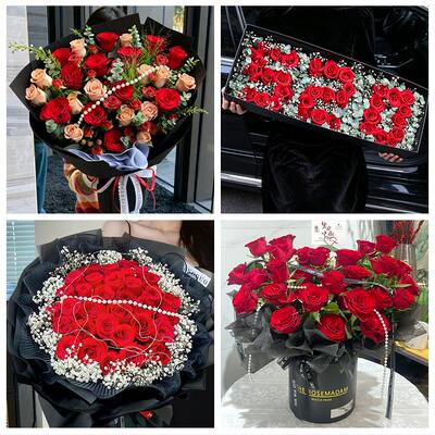 520玫瑰花束礼盒送女友辽宁沈阳市康平县法库县新民市同城鲜花店