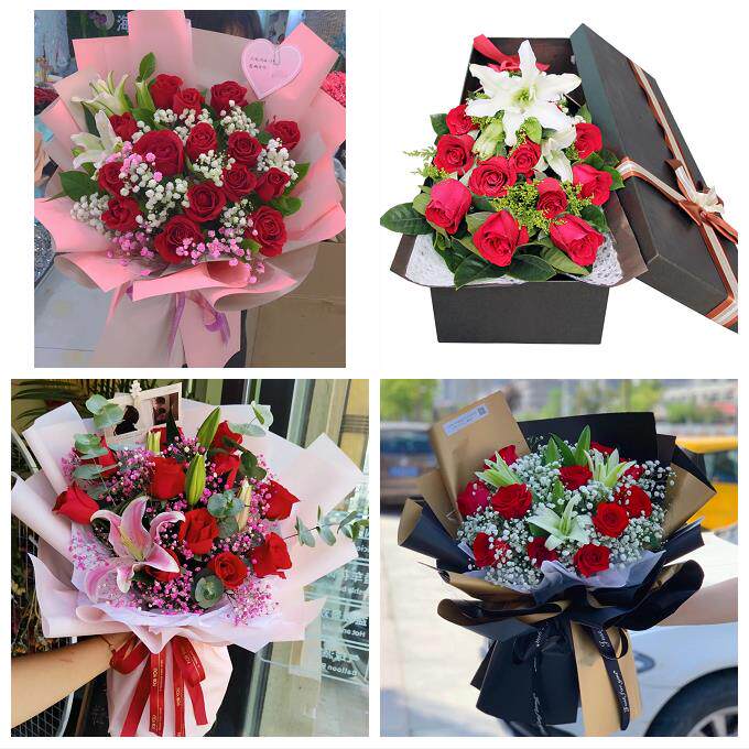 洛阳市吉利洛龙区孟津新安县同城鲜花店订玫瑰百合送女友老婆生日