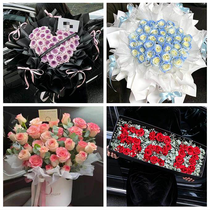 520玫瑰花束礼盒送女友广东省惠州市惠东县龙门县附近同城鲜花店