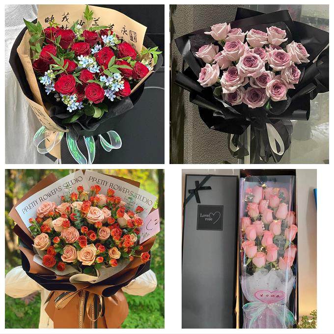 陕西咸阳市秦都区杨陵区渭城区同城鲜花店圣诞平安夜玫瑰花束礼盒