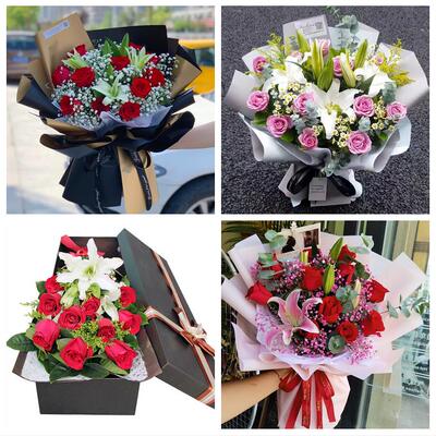 石家庄市无极平山元氏县赵县同城鲜花店订玫瑰百合送女友老婆生日