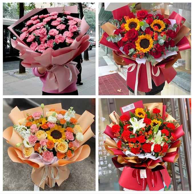 桂林市全州兴安县永福灌阳县鲜花店同城配送老师长辈向日葵康乃馨