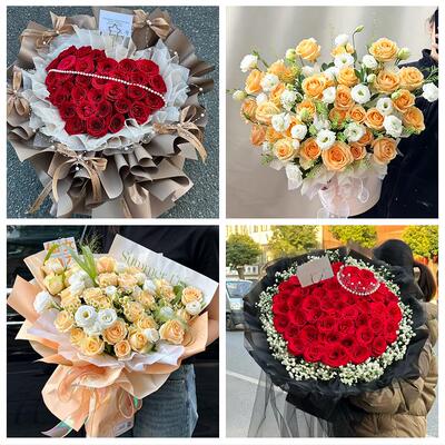 520玫瑰花束礼盒送女友四川南充市仪陇县西充县阆中市同城鲜花店