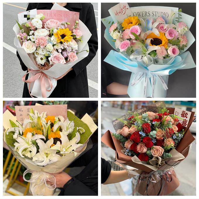 向日葵玫瑰混搭花束送朋友南通市如东启东如皋市海门市同城鲜花店