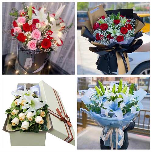 仙桃市潜江市天门市神农架市同城鲜花店订玫瑰百合送女友老婆生日