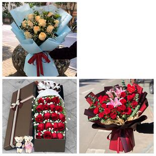 上海市长宁区仙霞新村街新泾镇同城鲜花店送11朵33枝玫瑰表白女友