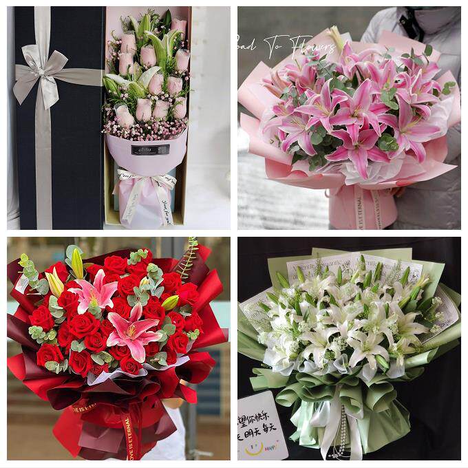 宝鸡市千阳麟游县凤县太白县同城鲜花店送闺蜜女朋友百合玫瑰花束