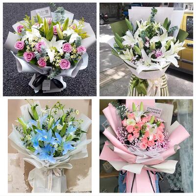 临沂市平邑莒南县蒙阴临沭县同城鲜花店订玫瑰百合送女友老婆生日