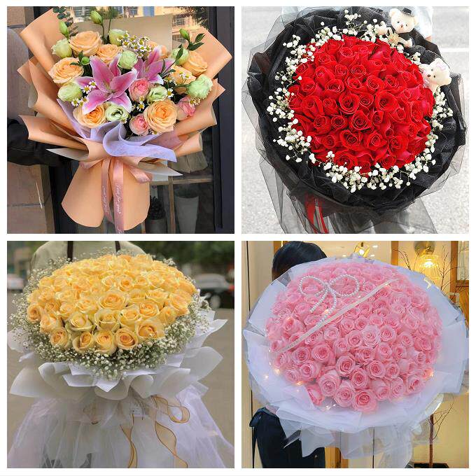 济宁市任城兖州区微山鱼台县同城鲜花店情人节玫瑰花束礼盒送女友