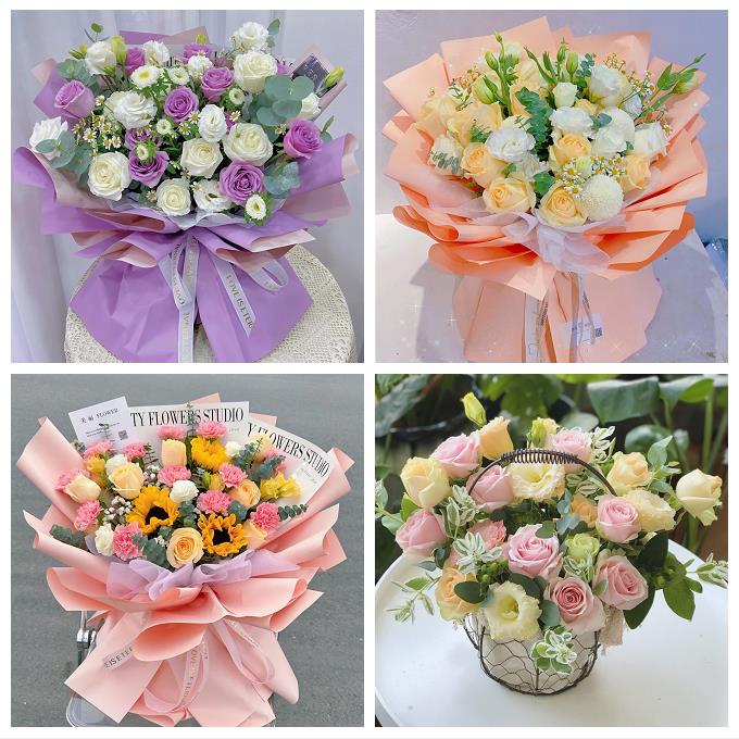 平凉市崇信华亭县庄浪静宁县同城鲜花店领导女友生日玫瑰混搭花束