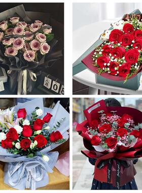 上海市嘉定区马陆徐行镇华亭镇同城鲜花店送11朵33枝玫瑰表白女友