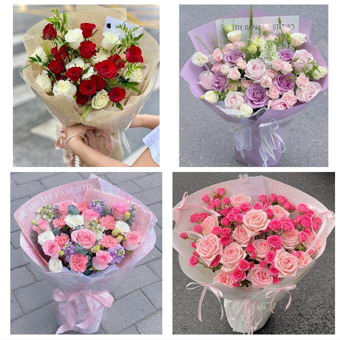 向日葵玫瑰混搭花束送朋友济宁市任城兖州区微山鱼台县同城鲜花店