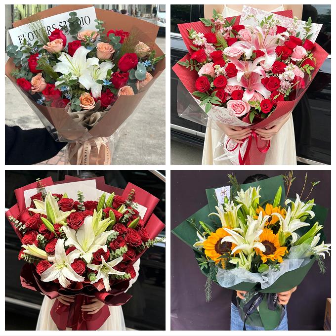 烟台市蓬莱招远栖霞市海阳市同城鲜花店玫瑰百合花束送老婆女朋友