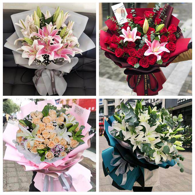 送宜宾市江安长宁县高县珙县同城鲜花店订玫瑰百合送女友老婆生日