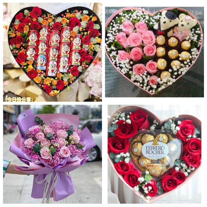 郑州上街惠济区中牟县巩义市同城鲜花店送女朋友闺蜜圣诞玫瑰礼盒