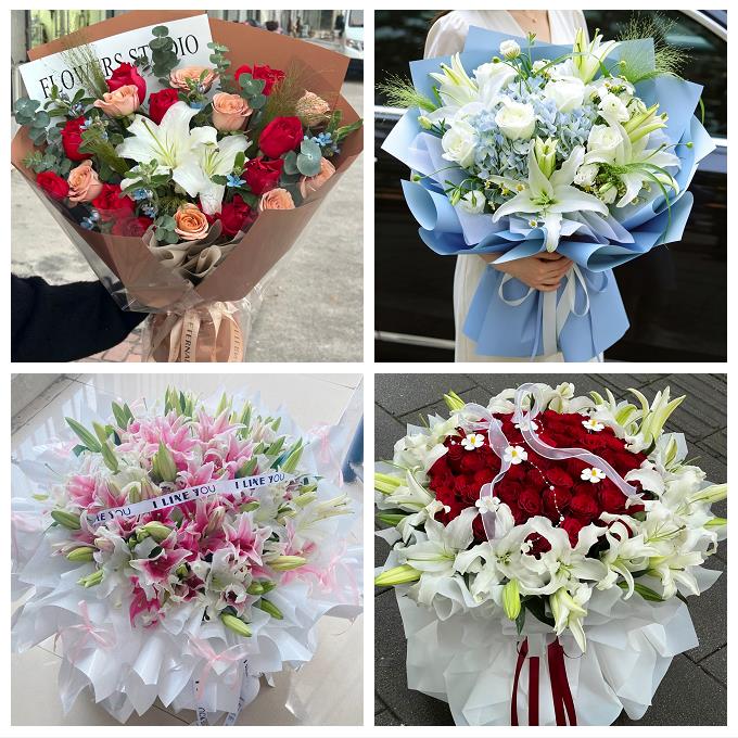 贵阳市白云区观山湖区开阳县同城鲜花店玫瑰百合花束送老婆女朋友