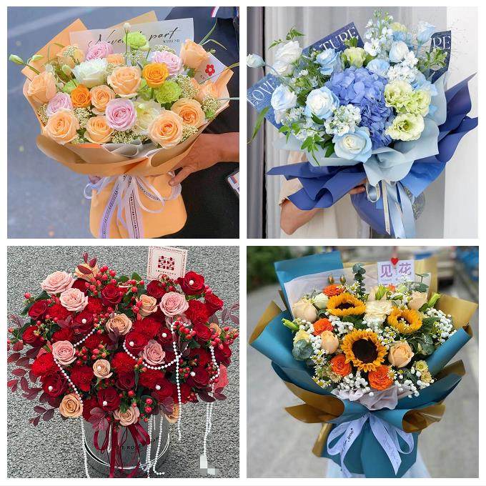 中山市三角横栏镇南头阜沙镇同城鲜花店玫瑰混搭花束配送领导女友