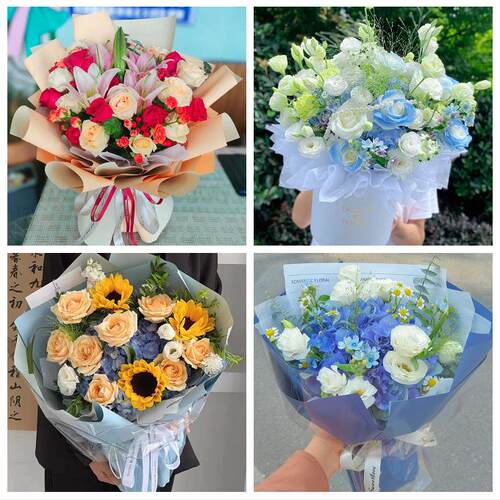 牡丹江市林口县绥芬河海林市同城鲜花店玫瑰向日葵绣球送朋友生日