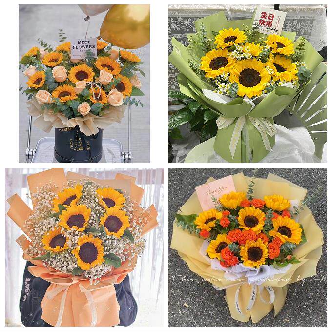 北京市大兴区清源街道亦庄旧宫同城鲜花店向日葵玫瑰混搭生日花束