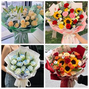 上海市浦东新区浦兴路东明路同城鲜花店送男士朋友向日葵玫瑰花束