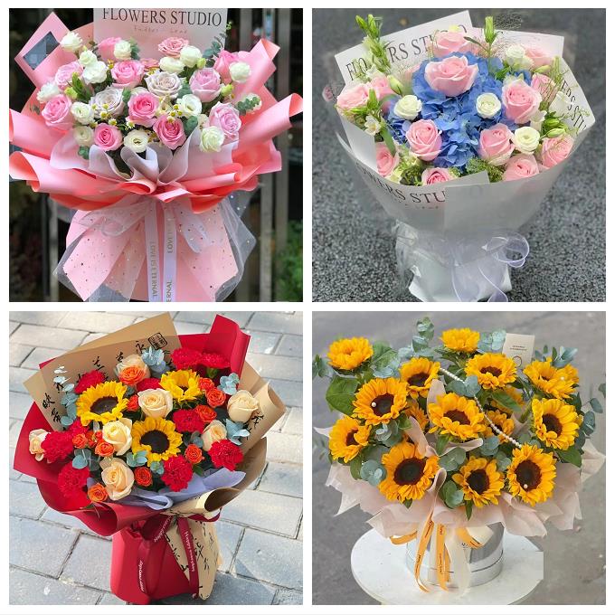 连云港市东海县灌云县灌南县同城鲜花店玫瑰混搭花束配送领导女友