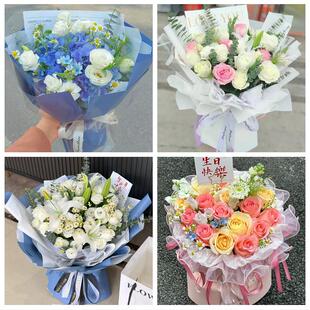 宜昌市西陵区伍家岗区点军区同城鲜花店玫瑰向日葵绣球送朋友生日