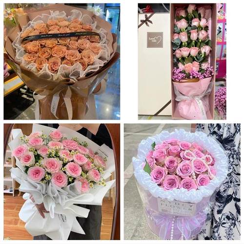 深圳市罗湖区黄贝东门南湖桂园鲜花店同城配送女朋友草莓玫瑰花束