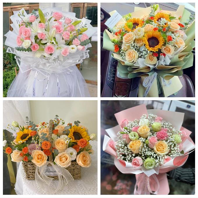 中卫市沙坡头区中宁县海原县同城鲜花店玫瑰混搭花束配送领导女友