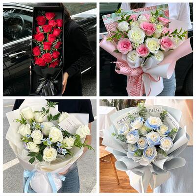 520玫瑰花束礼盒送女友江西上饶市玉山县铅山县横峰县同城鲜花店