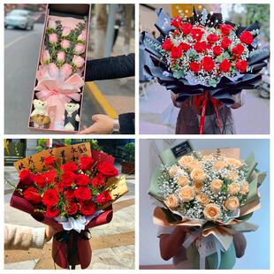 福州市永泰平潭县福清长乐市同城鲜花店女神节玫瑰花束送老婆女友