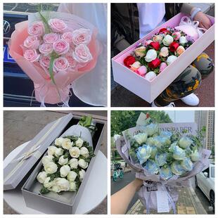 无锡市锡山惠山滨湖区梁溪区同城鲜花店情人节送老婆玫瑰表白女友
