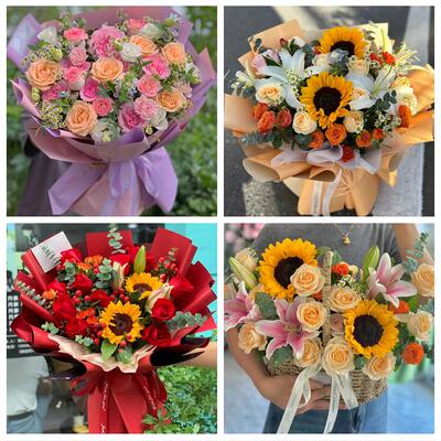 怀化市鹤城区中方沅陵辰溪县同城鲜花店玫瑰向日葵绣球送朋友生日