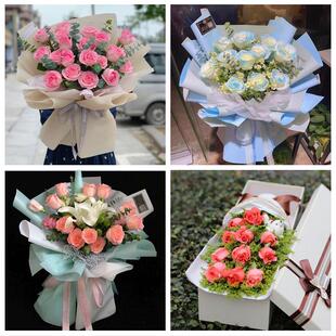 河南南阳市淅川县社旗县唐河县同城鲜花店送11朵33枝玫瑰表白女友