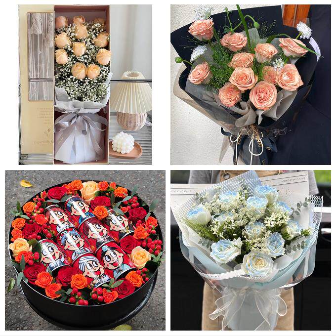 黑龙江哈尔滨延寿县尚志五常市同城鲜花店圣诞平安夜玫瑰花束礼盒