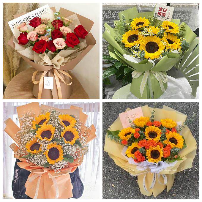 广东深圳市光明区光明公明新湖同城鲜花店向日葵玫瑰混搭生日花束