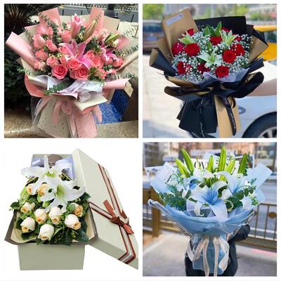 送张掖市临泽县高台县山丹县同城鲜花店订玫瑰百合送女友老婆生日