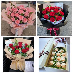 汕尾城区海丰县陆河县陆丰市同城鲜花店情人节送老婆玫瑰表白女友