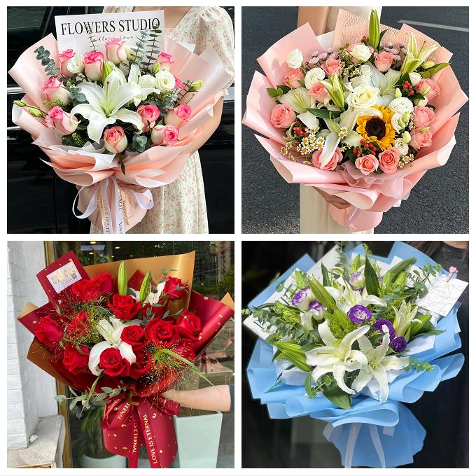 宝鸡市千阳麟游县凤县太白县同城鲜花店玫瑰百合花束送老婆女朋友