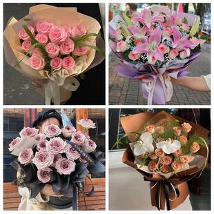 山东烟台长岛县龙口莱阳莱州市鲜花店同城配送女朋友情人节红玫瑰