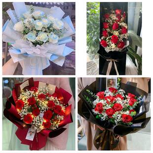 威海市环翠文登区荣成乳山市同城鲜花店情人节玫瑰花束礼盒送女友