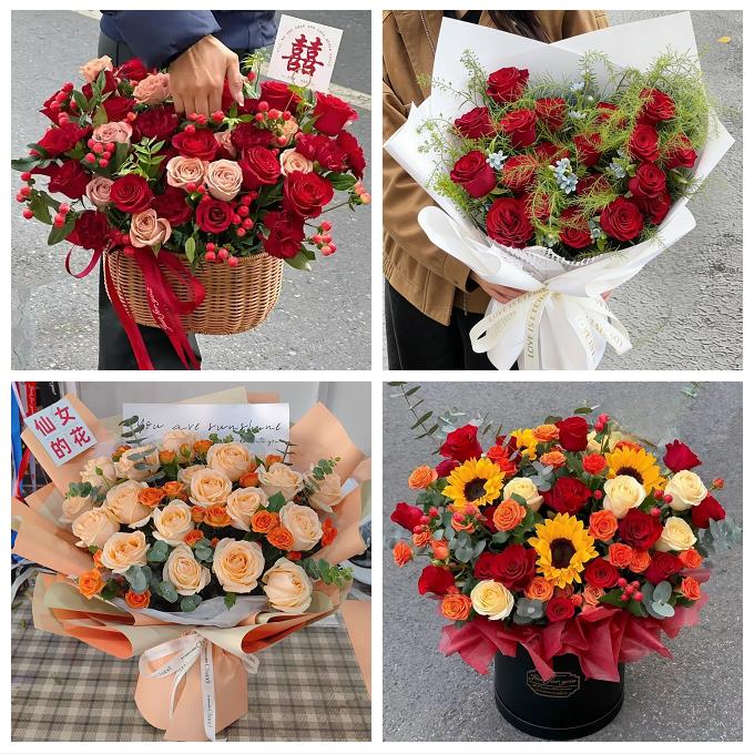 广东深圳市光明区凤凰玉塘马田鲜花店同城送女朋友玫瑰情人节表白