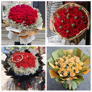 送张掖市临泽县高台县山丹县同城鲜花店女神节玫瑰花束送老婆女友