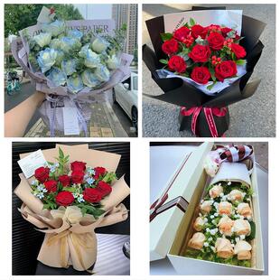 送周口市太康县鹿邑县项城市同城鲜花店情人节送老婆玫瑰表白女友