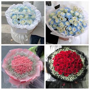 湖南益阳市资阳区赫山区南县同城鲜花店情人节玫瑰花束礼盒送女友