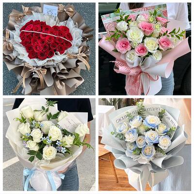 520玫瑰花束礼盒送女友四川成都市新都区温江区双流区同城鲜花店